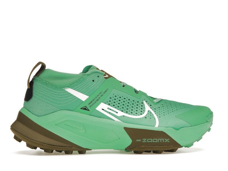 Nike ZoomX Zegama Trail Spring Green Olive Flak Black White