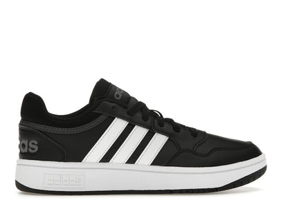 adidas Hoops 3.0 Low Black White Stripes