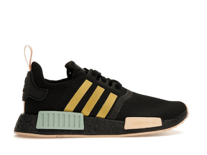 adidas NMD R1 Black Gold Metallic Halo Amber (Women's)