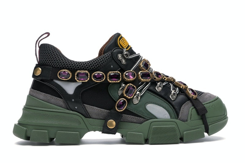 Gucci Flashtrek SEGA Green Removable Crystal