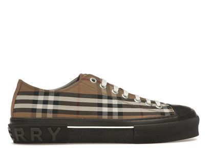 Burberry Vintage Check Lace-Up Sneaker Beige Brown