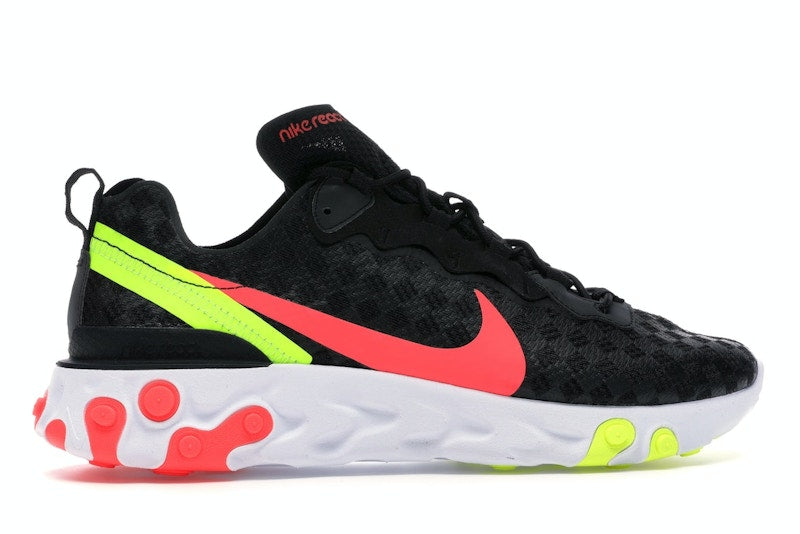 Nike React Element 55 Black Crimson Volt