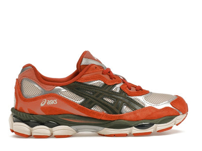 ASICS Gel-NYC Oatmeal Forest Green Orange