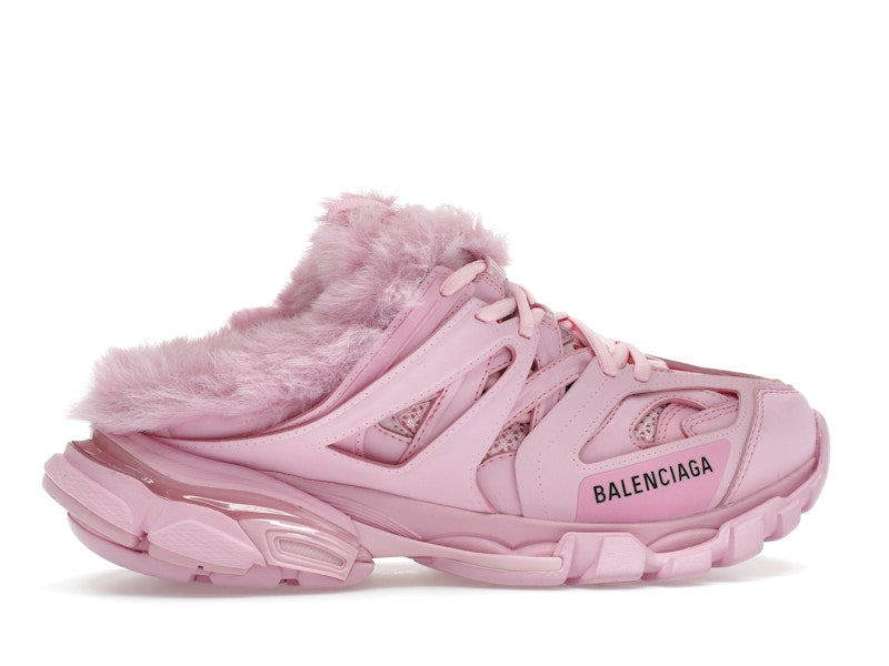 Balenciaga Track Mule Pink Faux Fur (Women's)