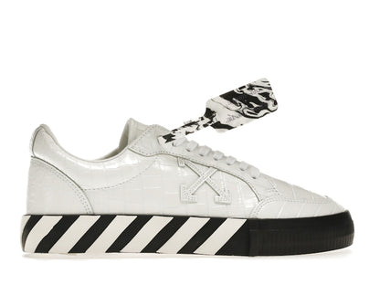 OFF-WHITE Vulc Low Croco Leather White Black