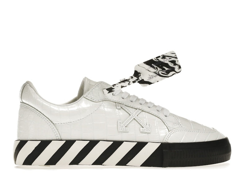 OFF-WHITE Vulc Low Croco Leather White Black
