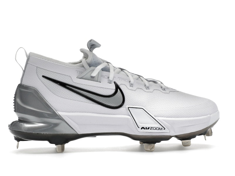 Nike Force Zoom Trout 9 Elite White Black Pure Platinum Metallic Silver