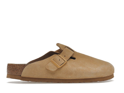 Birkenstock Boston Soft Footbed Suede Latte Cream