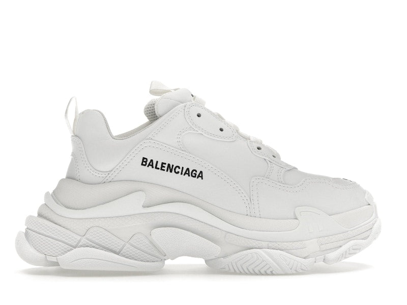 Balenciaga Triple S Synthetic Leather Triple White (Women's)