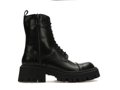 Balenciaga Tractor 20mm Zip Up Boot Black