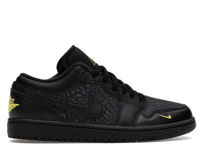 Jordan 1 Low Black Elephant Print