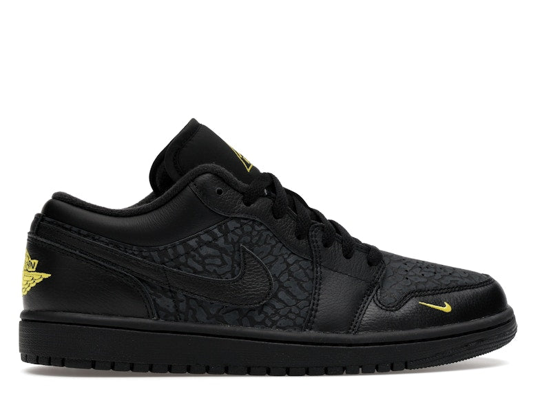 Jordan 1 Low Black Elephant Print