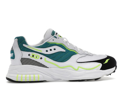 Saucony 3D Grid Hurricane White Green Lime