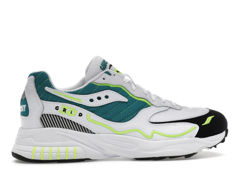 Saucony 3D Grid Hurricane White Green Lime