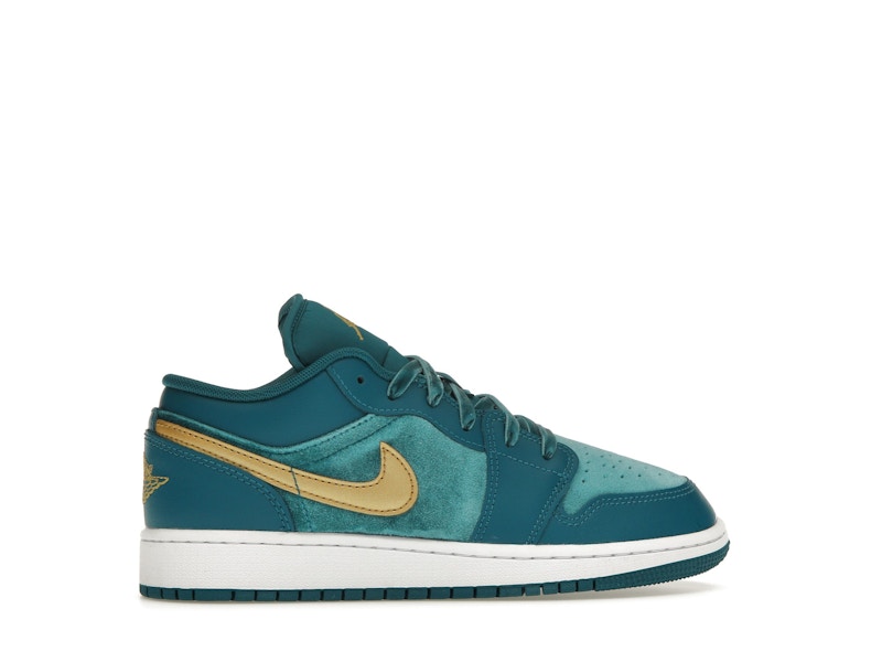 Jordan 1 Low SE Geode Teal Metallic Gold (GS)