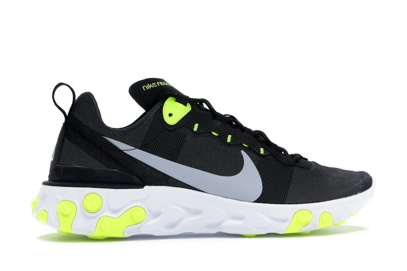 Nike React Element 55 Black Wolf Grey Volt