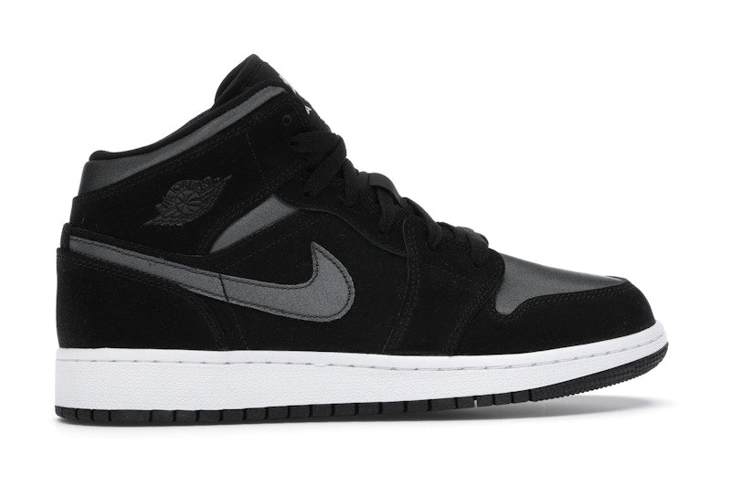 Jordan 1 Mid White Black Grey (GS)