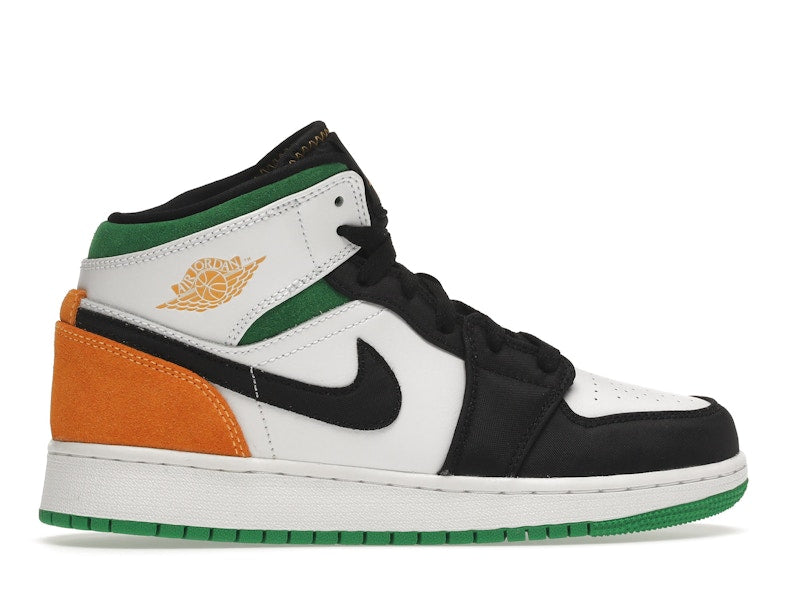 Jordan 1 Mid SE White Laser Orange Lucky Green (GS)