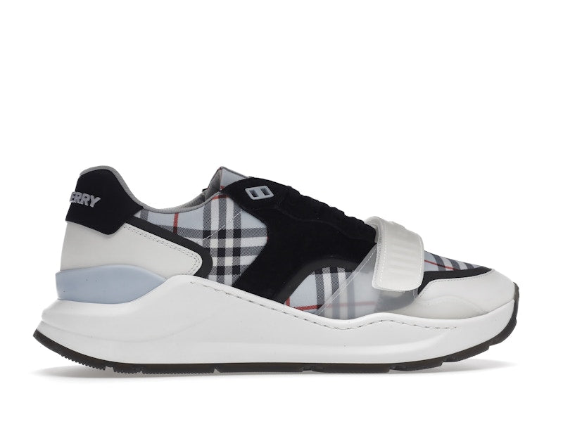 Burberry Ramsey Haymarket Check Print Light Blue White Black