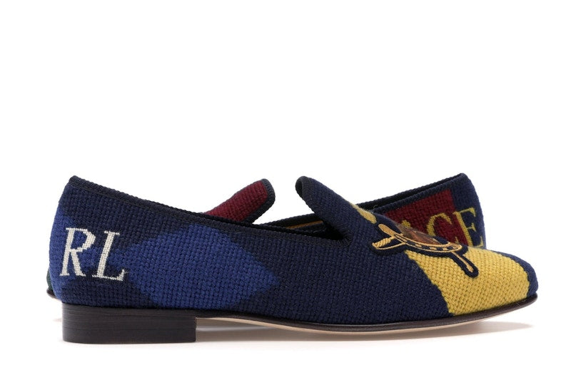 Ralph Lauren Formal Slipper Palace Engineered Equestrian Print
