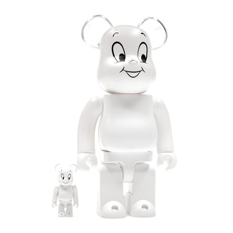 Bearbrick Casper the Friendly Ghost 100% & 400% Set White
