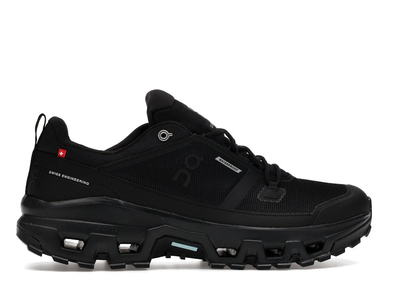 On Running Cloudrock Low Waterproof All Black