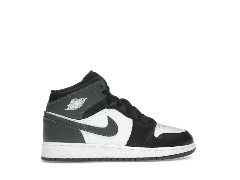 Jordan 1 Mid Black White Iron Grey (GS)