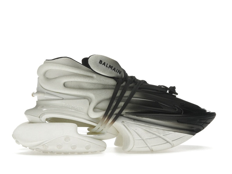 Balmain Unicorn Low-Top White Black Gradiant