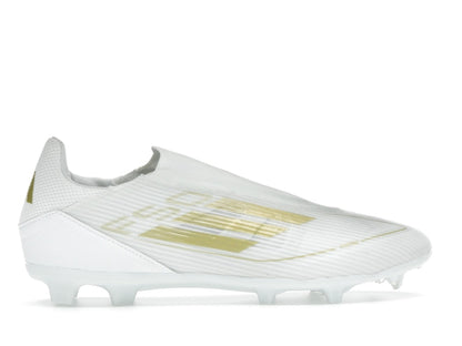 adidas F50 League Laceless Firm/Multi-Ground Cloud White Gold Metallic