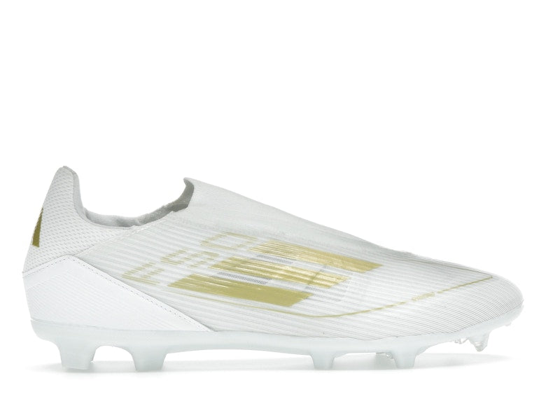 adidas F50 League Laceless Firm/Multi-Ground Cloud White Gold Metallic