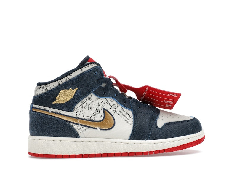 Jordan 1 Mid SE Take Flight Gold Swoosh (GS)