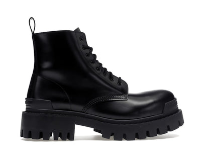 Balenciaga Strike 20mm Lace Up Boot Black
