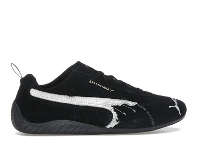Balenciaga x Puma Speedcat Suede Distressed Black White