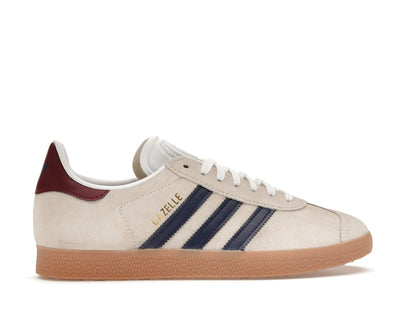 adidas Gazelle Beige Dark Blue Collegiate Burgundy