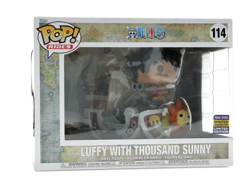 Funko Pop! Rides One Piece Luffy with Thousand Sunny 2022 Winter Convention Exclusive Figure #114