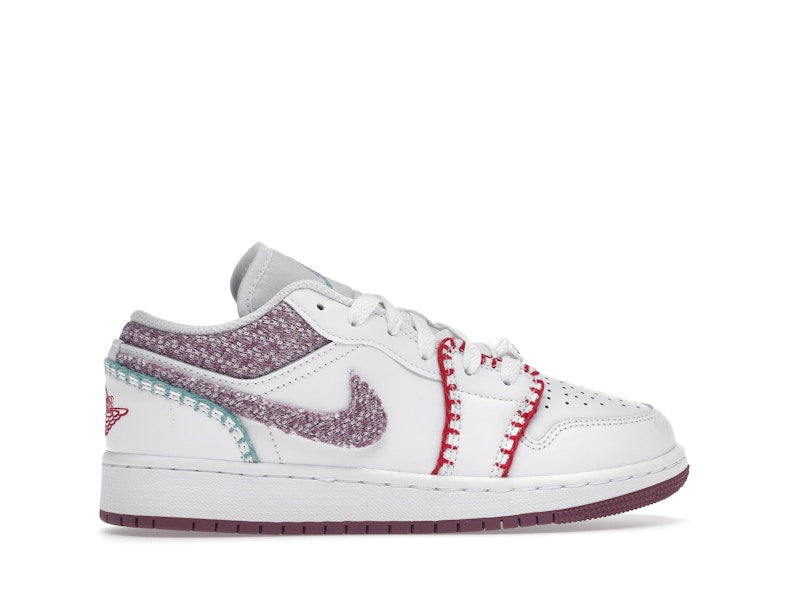 Jordan 1 Low White Light Bordeaux (GS)