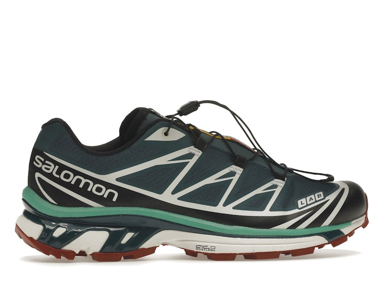 Salomon XT-6 Deep Teal Biking Red