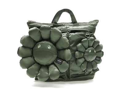 Takashi Murakami x PORTER 2Way Helmet Bag Sage Green