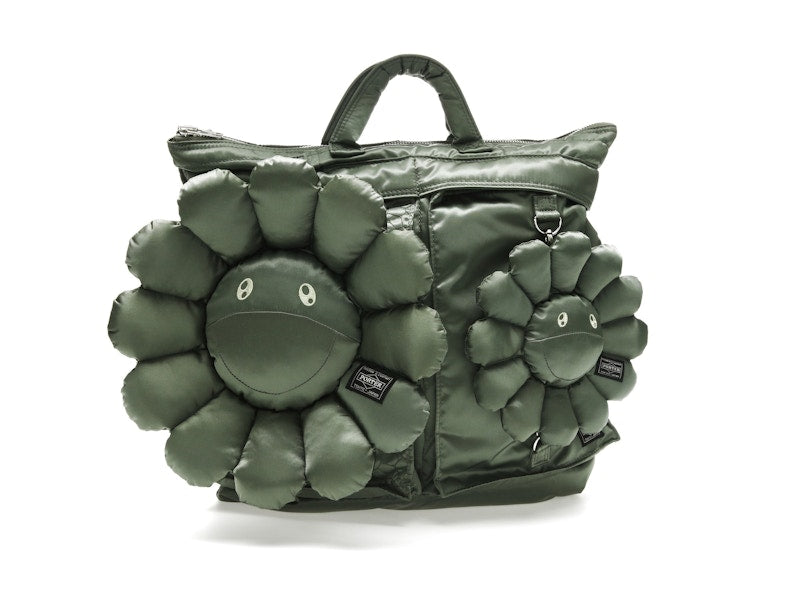 Takashi Murakami x PORTER 2Way Helmet Bag Sage Green