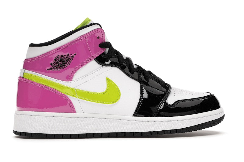 Jordan 1 Mid White Black Cyber Pink (GS)