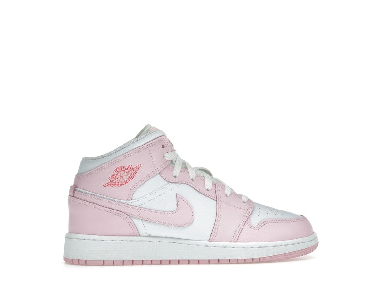 Jordan 1 Mid Pink Foam Fire Red (GS)