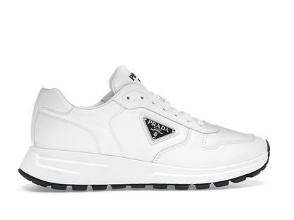 Prada PRAX 01 Sneakers Re-Nylon Brushed Leather White Black