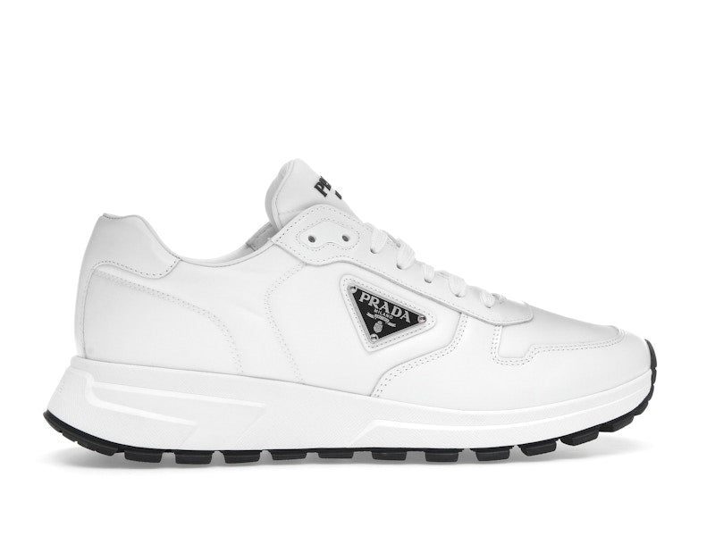 Prada PRAX 01 Sneakers Re-Nylon Brushed Leather White Black
