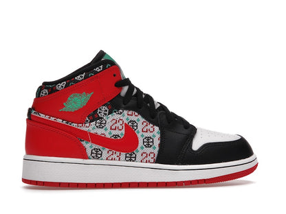 Jordan 1 Mid SE Ugly Christmas Sweater (GS)