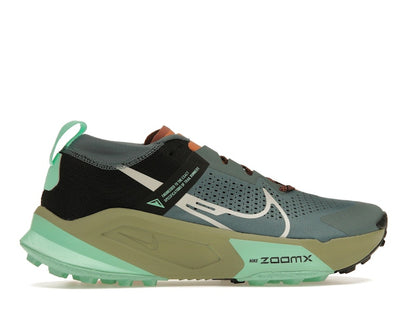 Nike ZoomX Zegama Trail Light Slate Grey Glow Green Bone Black