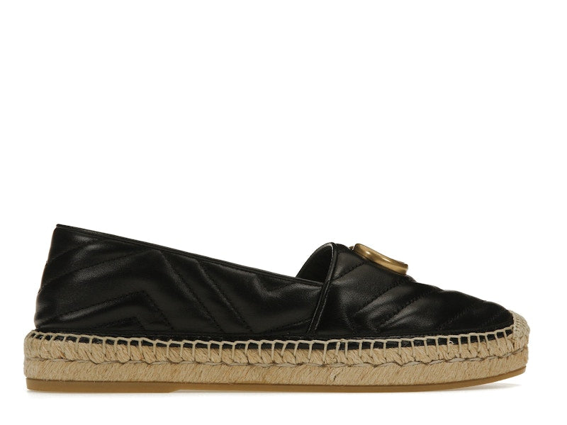 Gucci Double G Espadrille Black Leather