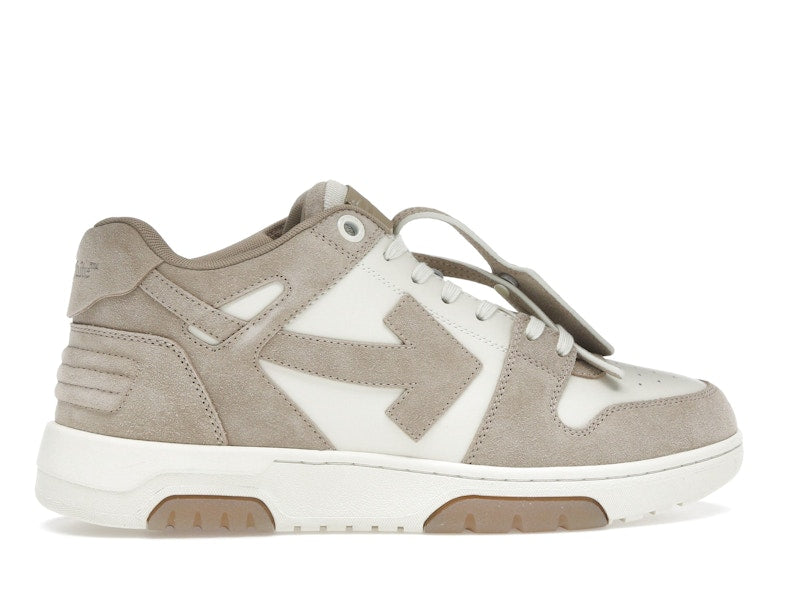 OFF-WHITE Out Of Office OOO Low Tops Beige Natural Suede