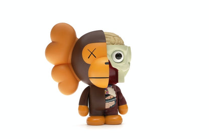KAWS Bape Dissected Baby Milo Vinyl Figure Brown