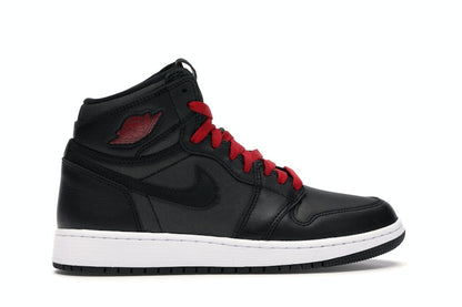 Jordan 1 Retro High Black Satin Gym Red Black (GS)