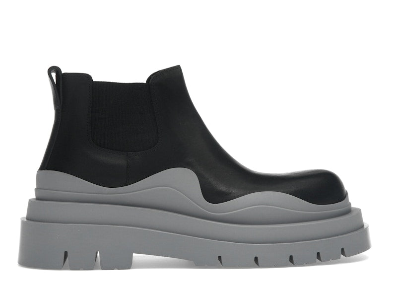 Bottega Veneta Tire Ankle Chelsea Boot Black Vapor